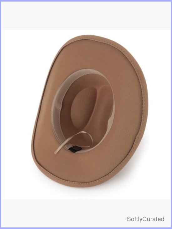 Glitter Rhinestone Cowboy Hat Wide Brim Western Fedora Rolled Brim main image 4
